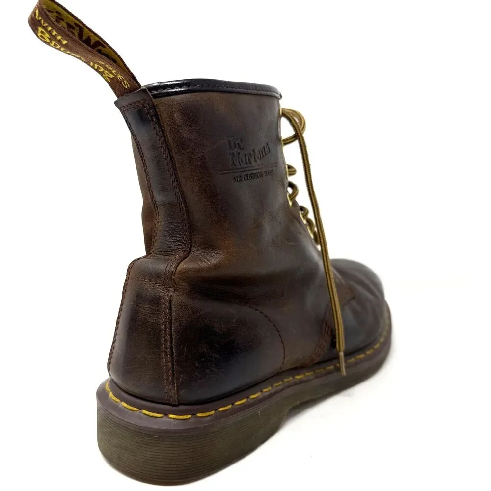 Dr. Martens 1460 Crazy Horse Leather Lace Up Boots Mens Sz 13 Brown AirWair Docs